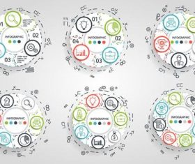 Option round infographic vector material 01