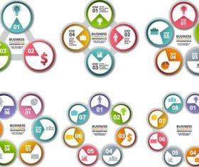 Option round infographic vector material 02