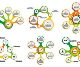 Option round infographic vector material 03