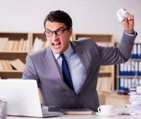 People who collapse under the pressure of overwork Stock Photo 06