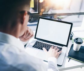 Person working with computer Stock Photo 03