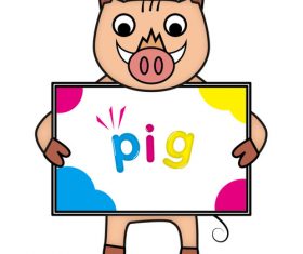 Pig illustration vector
