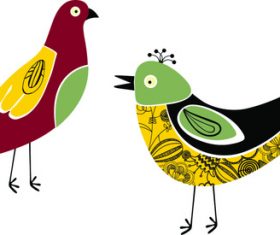 Pigeon bird cartoon vector material