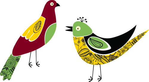 Pigeon bird cartoon vector material