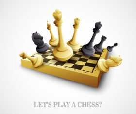 Play chess vector background 01