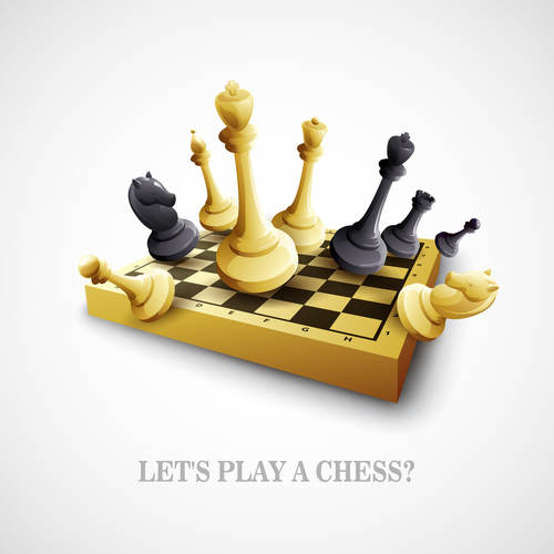 Play chess vector background 01