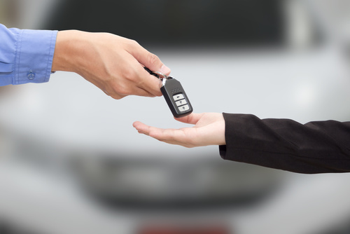 Purchase new car delivery car key Stock Photo 02
