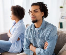 Quarreling couple Stock Photo 03