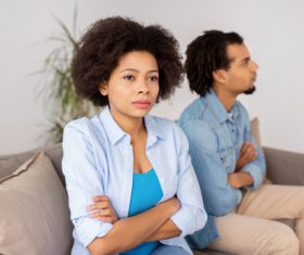 Quarreling couple Stock Photo 04