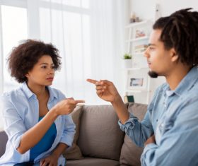 Quarreling couple Stock Photo 08