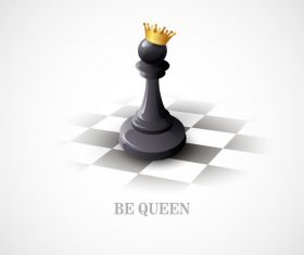 Queen figure chess vector