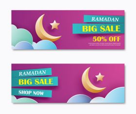 Ramadan big sale banner design vector 03