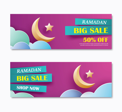 Ramadan big sale banner design vector 03