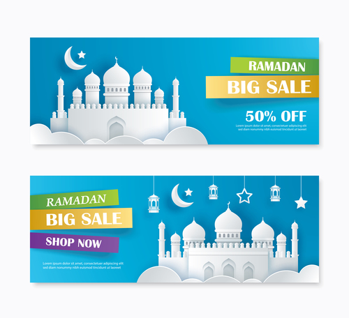Ramadan big sale banner design vector 05