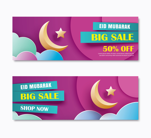 Ramadan big sale banner design vector 06