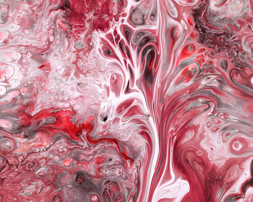 Red liquid Marbling Painting Stock Photo 03