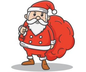 Red santa funny vectors 01