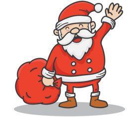 Red santa funny vectors 02