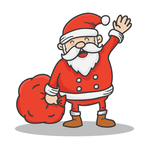 Red santa funny vectors 02 free download
