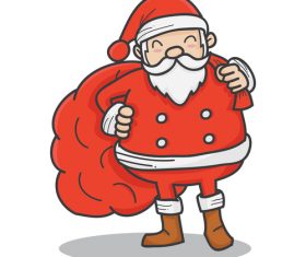 Red santa funny vectors 04