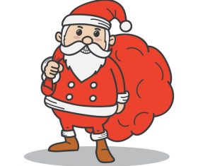 Red santa funny vectors 05