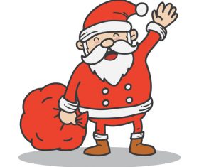 Red santa funny vectors 06