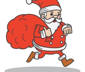 Red santa funny vectors 07