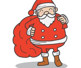 Red santa funny vectors 08