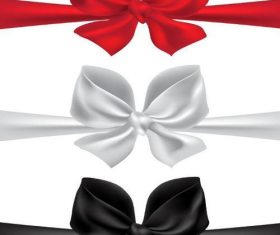 Red with black and white bows illustration vector