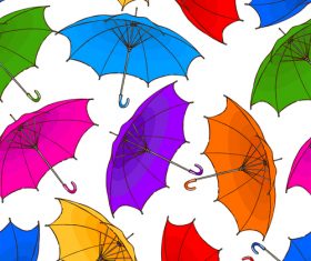 Seamless pattern umbrella vector material