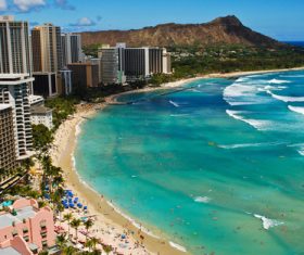 Seaside city landscape Stock Photo 03