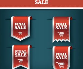 Set collection of Final sale vector 3