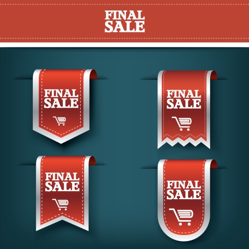Set collection of Final sale vector 3