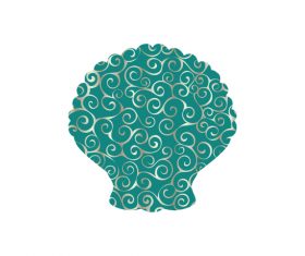 Shell spiral pattern design vector