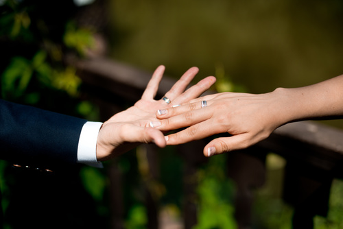 Show wedding ring Stock Photo