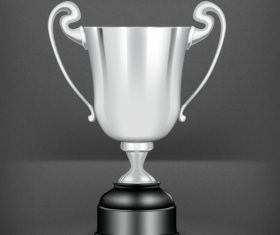 Silver prize design vector material 01