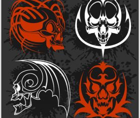 Skull head pattern for t-shirt vector 11