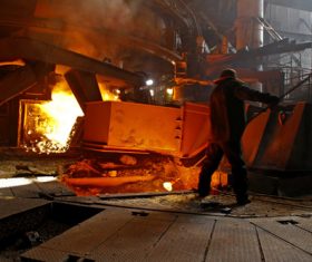 Smelter workers Stock Photo 01