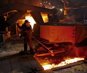 Smelter workers Stock Photo 02