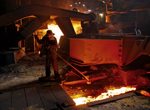 Smelter workers Stock Photo 02