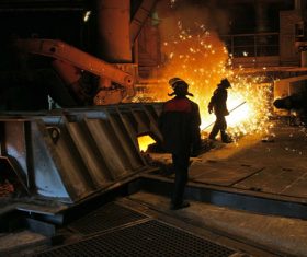 Smelter workers Stock Photo 05