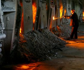 Smelter workers Stock Photo 06