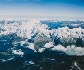 Snow on the mountain Stock Photo