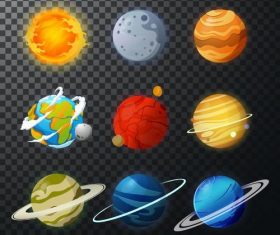 Solar system planet illustration vector 05
