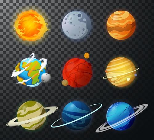 Solar system planet illustration vector 05