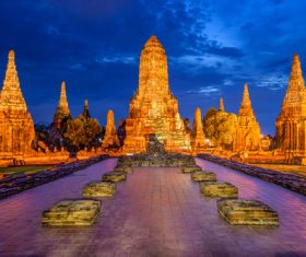 Solemn and magnificent Buddhist architecture Stock Photo 05