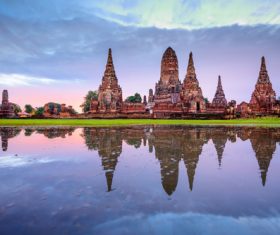 Solemn and magnificent Buddhist architecture Stock Photo 07