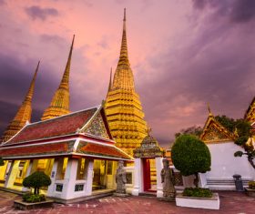 Solemn and magnificent Buddhist architecture Stock Photo 08
