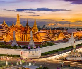 Solemn and magnificent Buddhist architecture Stock Photo 09