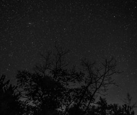 Sparkling starry sky night Stock Photo